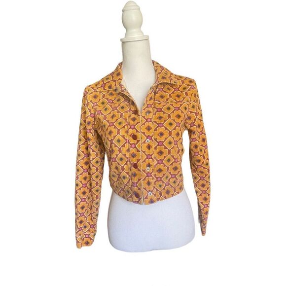 Urban Outfitters Sofie Printed Corduroy
Cropped Jacket size XS - Picture 1 of 5